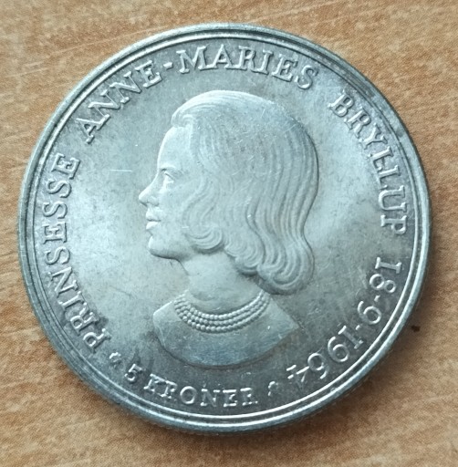 Zdjęcie oferty: Dania 5 koron, 1964 r srebro