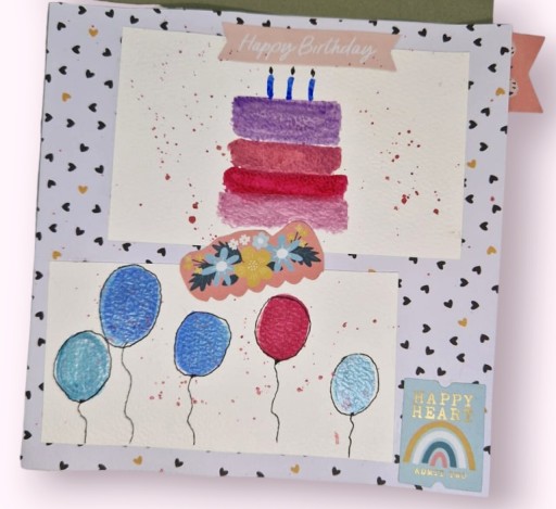 Zdjęcie oferty: Kartka ręcznie malowana  urodziny, imieniny