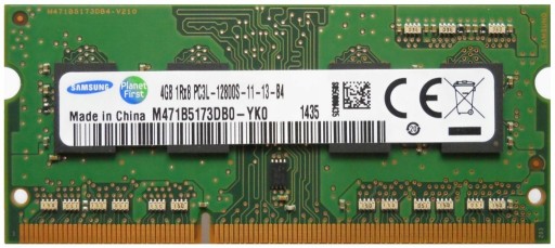 Zdjęcie oferty: RAM SODIMM 4GB DDR3 PC3L-12800S-11-13-B4 SAMSUNG