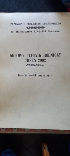 Zdjęcie oferty: Katalog części URSUS 2802 ogrodnik