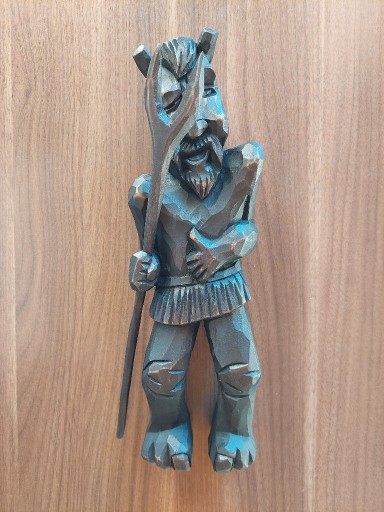 Zdjęcie oferty: Figurka Diabeł z widłami 30cm rzeźba z drewna nr.2