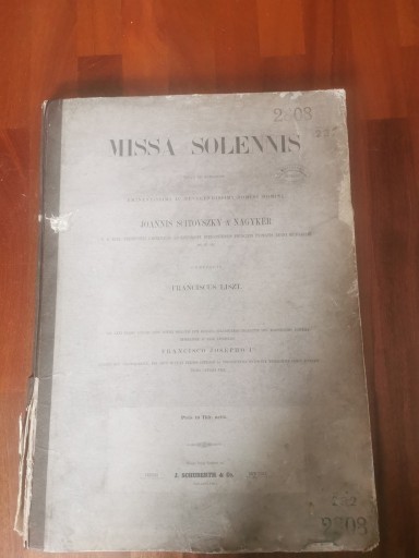 Zdjęcie oferty: Missa Solennis Franz Liszt