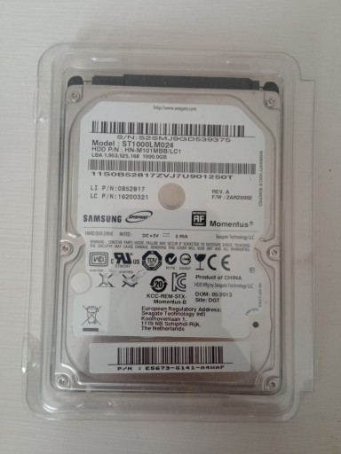 Zdjęcie oferty: Dysk HDD 2,5" Samsung ST1000LM024 1TB
