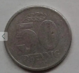 Zdjęcie oferty: Moneta niemiecka 50 PFENNIG fenigów NRD z 1958 r.