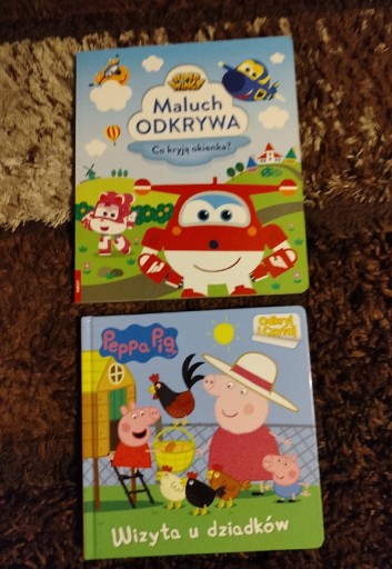 Zdjęcie oferty: 2 książki z okienkami Super Wings, Świnka Peppa