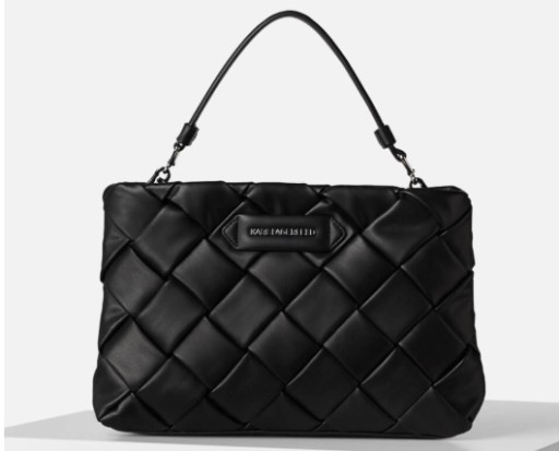 Zdjęcie oferty: Karl Lagerfeld Kushion Braid Clutch faux leather czarna torebka NOWA