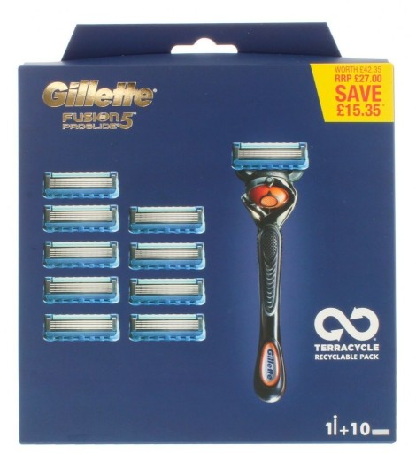 Zdjęcie oferty: GILLETTE FUSION5 PROGLIDE OSTRZA 10szt + rączka