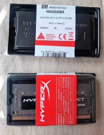 Zdjęcie oferty: RAM HYPERX 16GB (2x8) DDR4 3200MHz LAPTOP