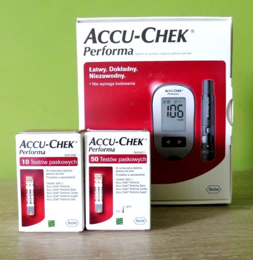 Zdjęcie oferty: Glukometr Accu-Chek Performa + 60 szt pasków NOWY 