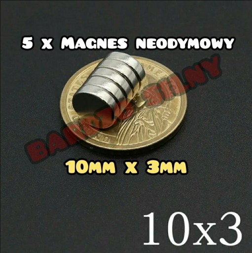 Zdjęcie oferty: 5 x Magnes neodymowy (BARDZO SILNY)