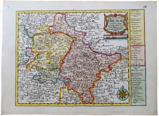 Zdjęcie oferty: Mapa Dolnego Śląska, Schreiber 1749 r.
