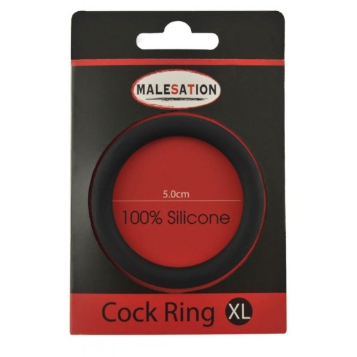 Zdjęcie oferty: MALESATION Czarny pierścień na penis XL (śr. 5 cm)