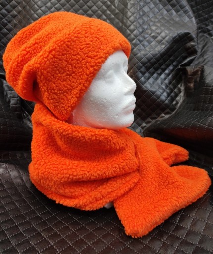 Zdjęcie oferty: Czapka szalik komplet zimowy unisex Polar orange