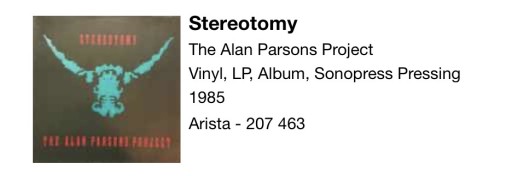 Zdjęcie oferty: The Alan Parsons project - Stereotomy