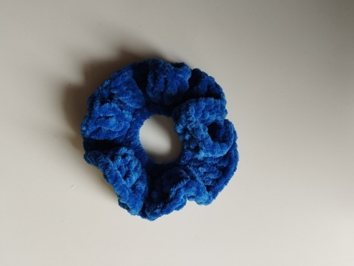 Zdjęcie oferty: Velvet Scrunchie niebieska 10cm