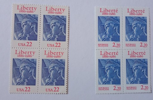 Zdjęcie oferty: Znaczki czyste 1986r Mi USA1841,Francja 2554UNESCO