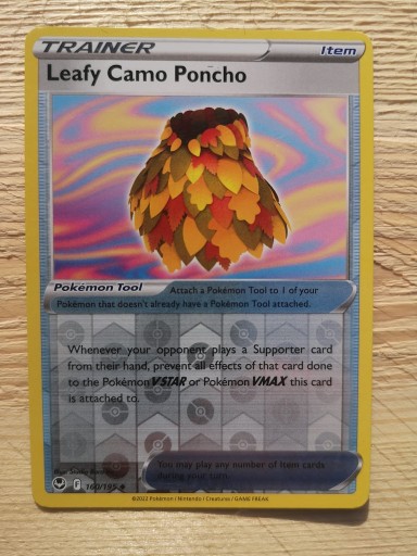 Zdjęcie oferty: Karty pokemon Trener Leafy Camo Poncho 160/195