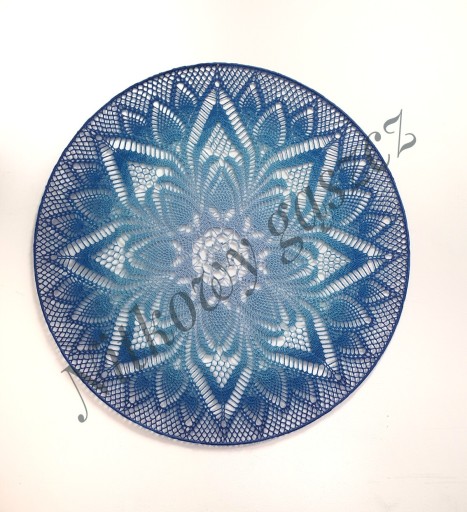 Zdjęcie oferty: Mandala 100 cm. Szydełko. Niebieska 