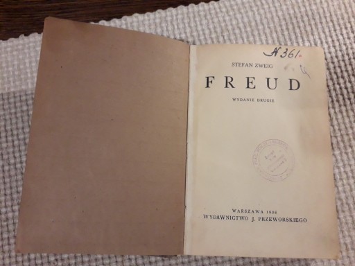Zdjęcie oferty: ZWEIG - FREUD wyd.1936 