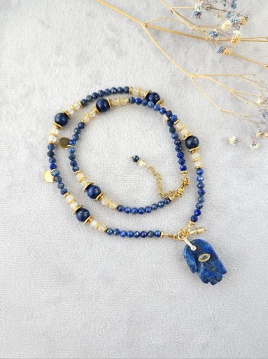 Zdjęcie oferty: Lapis lazuli, cytryn - stal - UNIKAT premium 