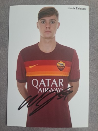 Zdjęcie oferty: Nicola Zalewski autograf! AS Roma Reprezentacja Polski