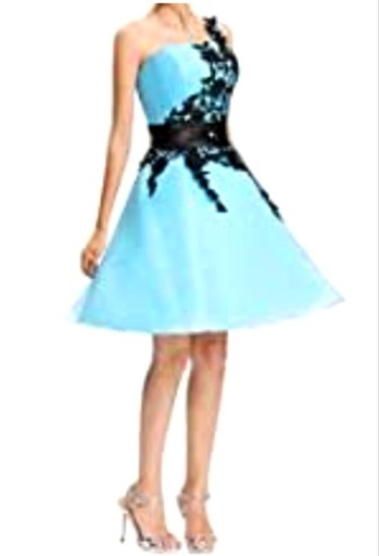 Zdjęcie oferty: Błękitna sukienka XS S gorset wesele urodziny wzór
