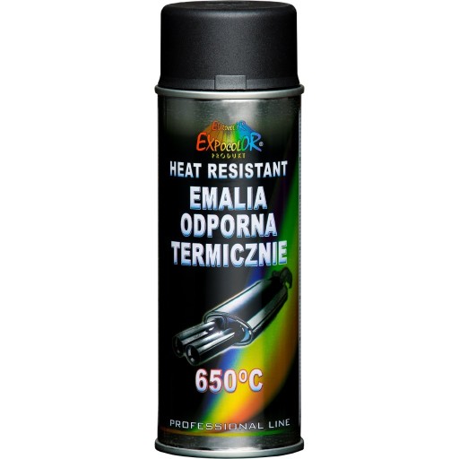 Zdjęcie oferty: Lakier ŻAROODPORNY 650°C SPRAY CZARNY 400ml