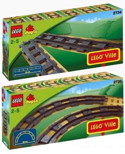 Zdjęcie oferty: Lego Duplo - tory do kolejki, zestawy 2734, 2735