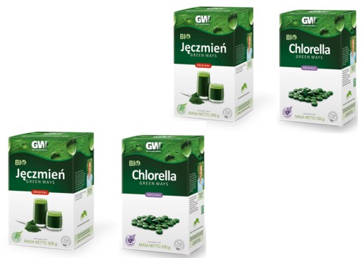 Zdjęcie oferty: 2x JĘCZMIEŃ BIO + CHLORELLA BIO Green Ways+ miarka