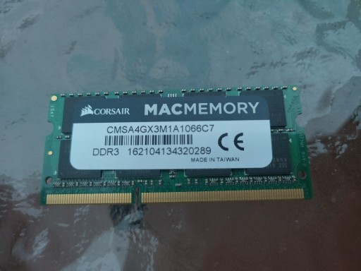 Zdjęcie oferty: Pamięć RAM DDR3 4GB 1066MHz Corsair MACMEMORY