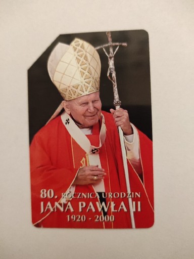 Zdjęcie oferty: Jan Paweł II karta telefoniczna TP SA