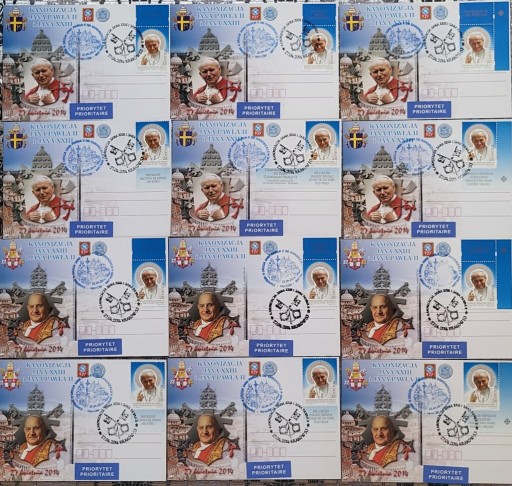 Zdjęcie oferty: Jan Paweł II -Kanonizacja 12 kartek z arkuszem 