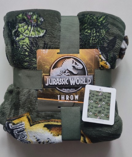 Zdjęcie oferty: Koc Narzuta Pled Jurassic World 120x150cm