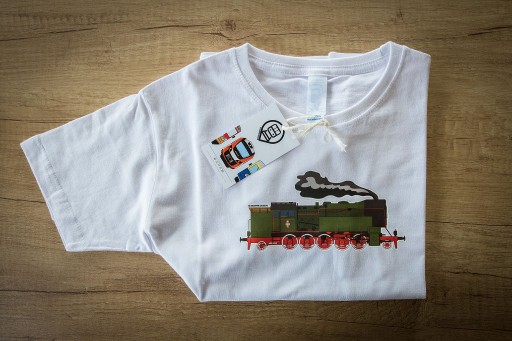 Zdjęcie oferty: T-shirt dziecięcy z parowozem PKP-OKz32-2rozm12/14