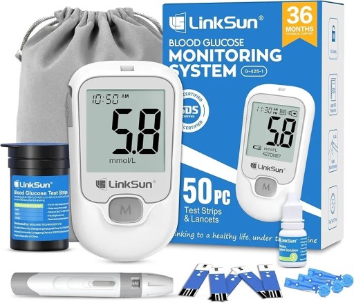 Zdjęcie oferty: G425 Glukometr Link Sun 50 pasków Zestaw urządzenia do nakłuwania