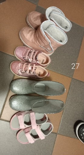 Zdjęcie oferty: Buty dla dziewczynki rozmiar 27 zestaw paka