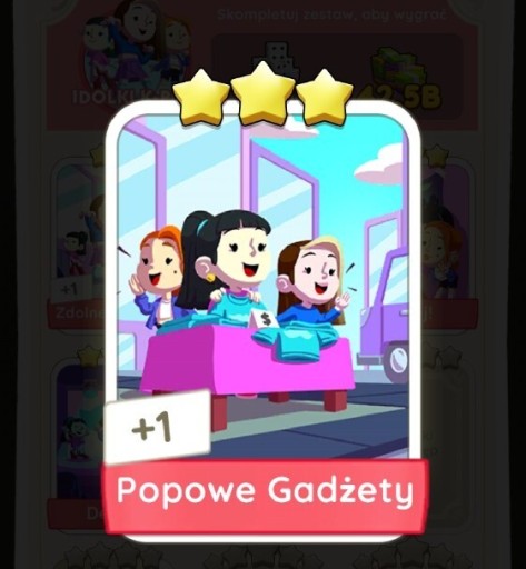 Zdjęcie oferty: Monopoly GO Naklejka "Popowe Gadżety" Set 16