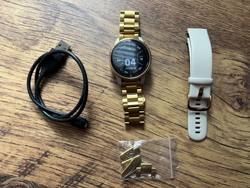 Zdjęcie oferty: Zegarek Garmin Venu złoty biały GPS WiFi Bluetooth