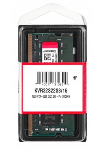 Zdjęcie oferty: Pamięć RAM DDR4 Kingston KVR32S22S816 16 GB