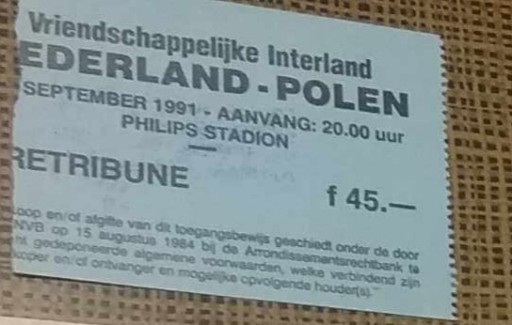 Zdjęcie oferty: HOLANDIA - POLSKA 1991