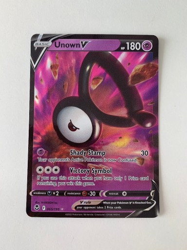 Zdjęcie oferty: POKEMON KARTA UNOWN V 065/195 SILVER TEMPEST