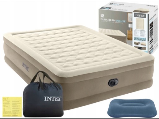 Zdjęcie oferty: Nowy Materac Dmuchany Łóżko do Spania z Pompką 230V Intex + Poduszka