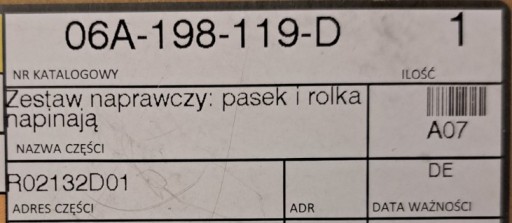 Zdjęcie oferty: pasek rozrządu VW Golf 6 oryginał + pompa wody