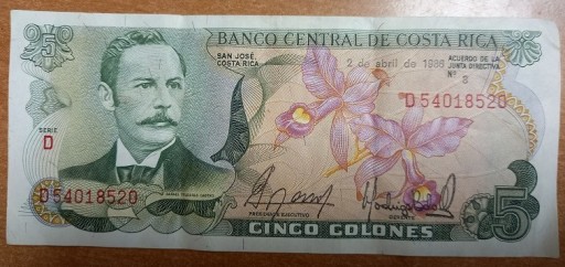 Zdjęcie oferty: Banknot - Costa Rica
