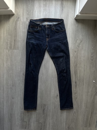 Zdjęcie oferty: Niebieskie Granatowe dzinsy nudie jeans tube tom twill rinsed