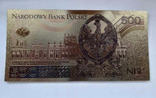 Zdjęcie oferty: Banknot pozłacany 24k - 50 ZŁ Jan III Sobieski 