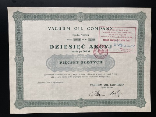 Zdjęcie oferty: Vacuum Oil Czechowice Dziedzice 5000 zł