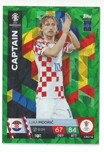 Zdjęcie oferty: Match Attax EURO 2024 MODRIC EMERALD CRO12