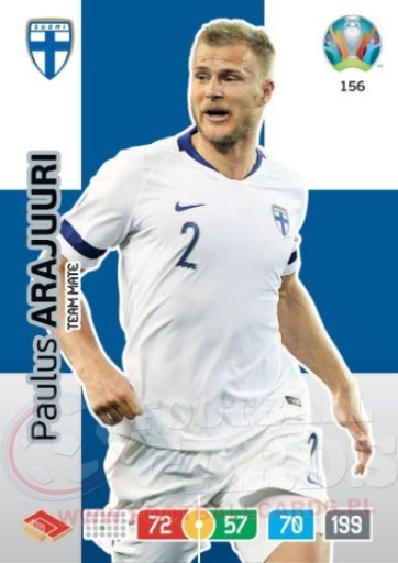 Zdjęcie oferty: ARAJUURI Team Mate 156 EURO 2020 UEFA KARTY PANINI