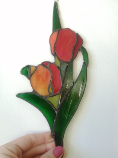 Zdjęcie oferty: Zawieszka witraż tulipany